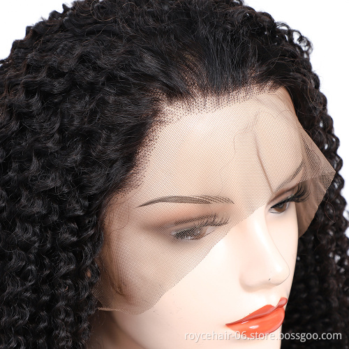18 Inch Chinese Human Hair Kinky Hair Kosher Full Lace Wigs